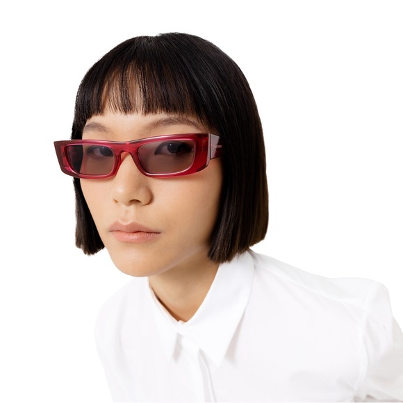 NEW SAINT LAURENT SQUARE SL 553 003 SUNGLASSES SAINT LAURENT SL553 003 PINK GREY - Picture 1 of 5